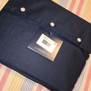 Ralph Lauren Navy Organic Cotton Lovan FULL FITTED Sheet